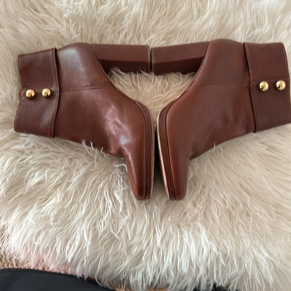 Kate Spade Brown Leather Ankle Booties